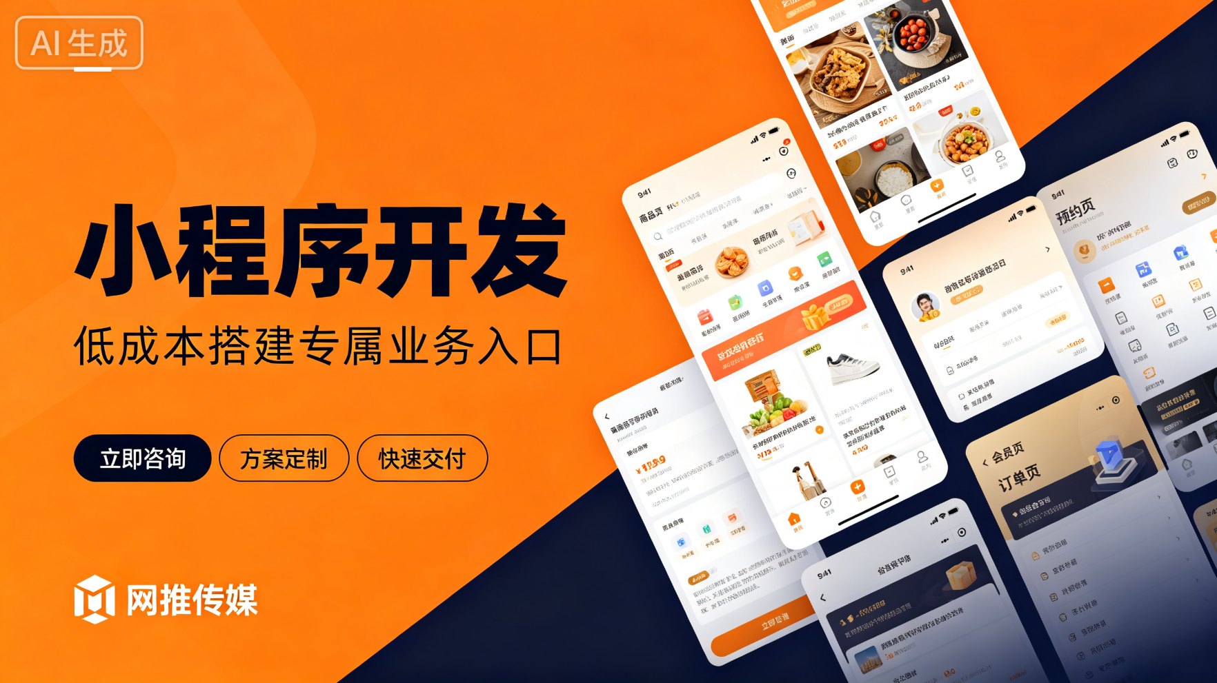 定制化小程序开发界面，展示清晰的功能布局